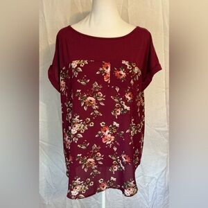 Mason & Belle Women's Burgundy Blouse